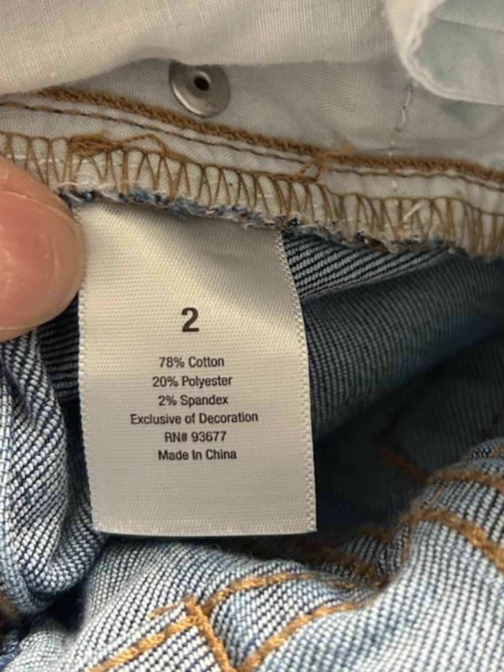 A.N.A Feather Embroidered Distressed Raw Hem Skinny Ankle Jeans Women's Size 2 - Picture 9 of 9